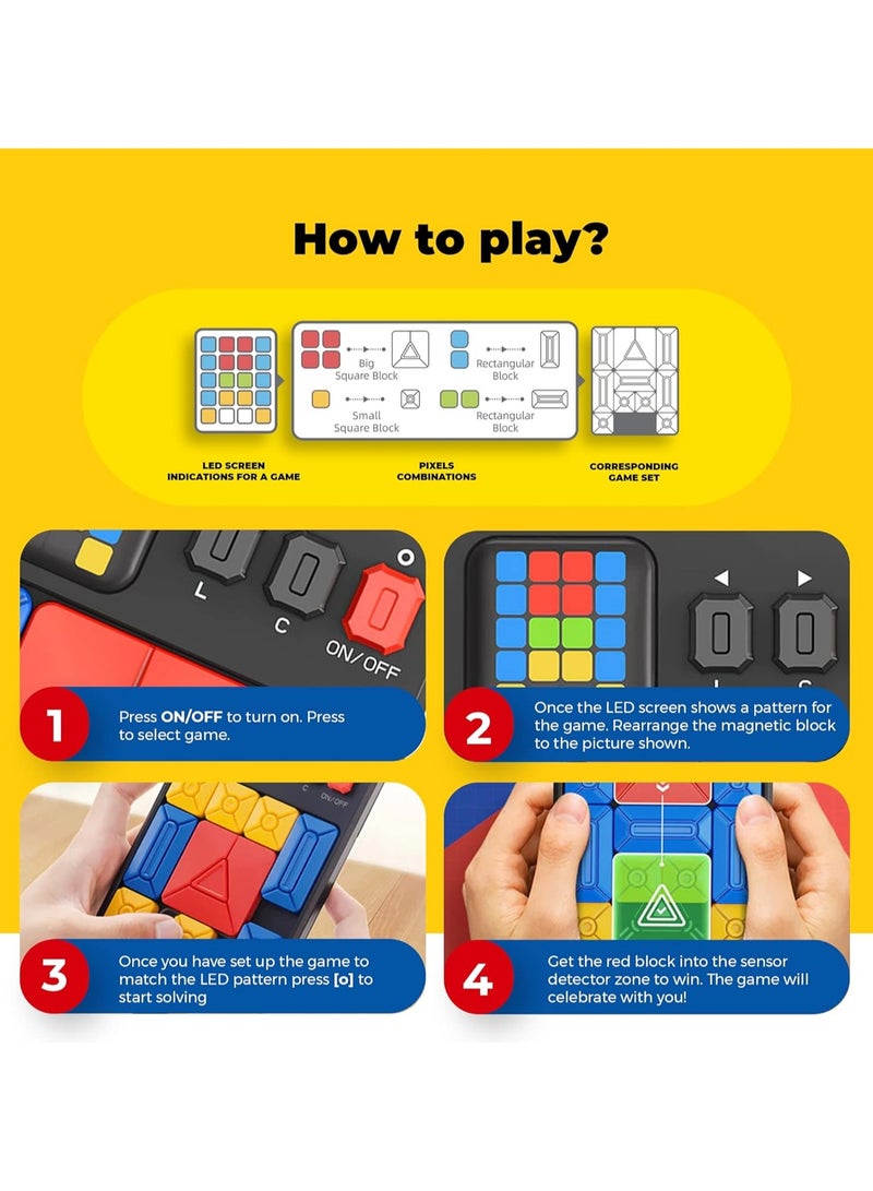 Super Slide Puzzle Game, 500+ Challenging Brain Teasers Puzzles, Kids And Teen Toys, Travel, Birthday Gifts Boys And Girls Activities - Image 2